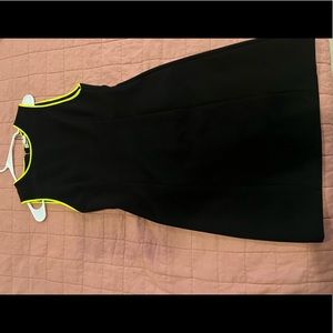 Beautiful black dress with neon trim